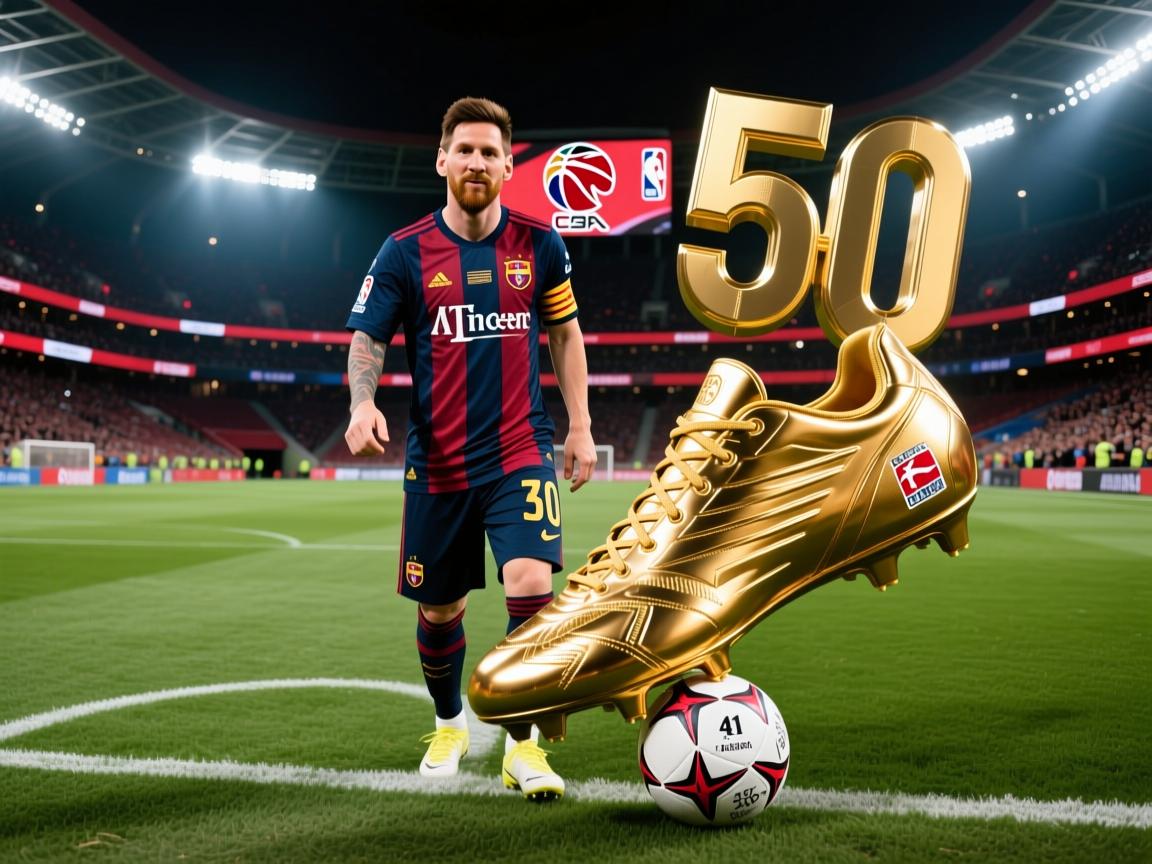 四大联赛最强金靴：梅西50球神迹莱万德甲41球，哈兰德36球的简单介绍  第4张